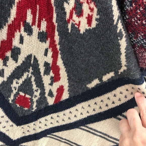 St John's Bay Sweater Cardigan Women M Open Casual Cabin Southwest Cozy Western - Picture 9 of 10